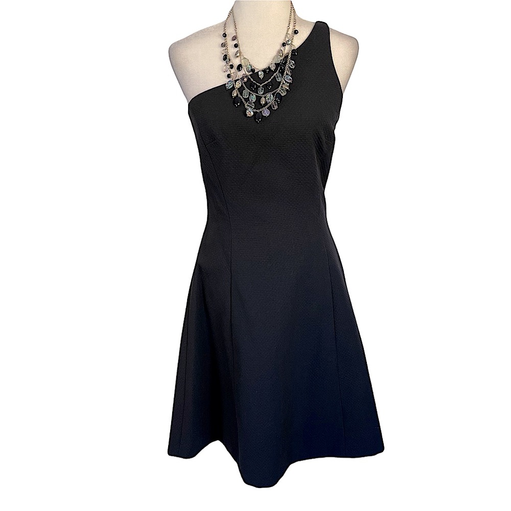 Talbots Black One Shoulder Dress Size 6